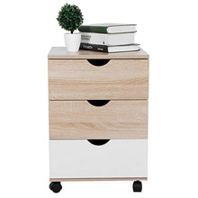 Emoshayoga File Cabinet 3 cassetti Comodino Moderno 40 x 40 x 57 cm Comodino per Arredamento Camera da Letto Home Office