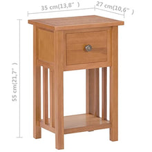 vidaXL Tavolino Portariviste con Cassetto 35x27x55 cm Legno di Rovere