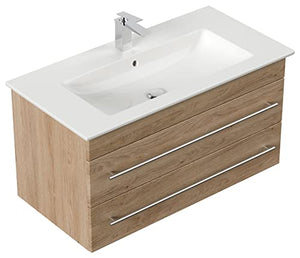 Mobile bagno con lavabo Villeroy & Boch Venticello 100cm rovere chiaro