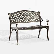 XLOO 40 Pollici, panchina da Giardino Parco Patio, panchina da Giardino in Metallo Decorativo in Alluminio, mobili da Giardino, Alluminio Spesso, Super portante per Portico Anteriore, Cortile, balco