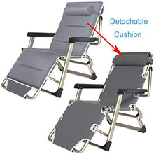 SHUAIIJUAN Sedia per il tempo libero domestico Giardino Sedia pieghevole Sun Lounger reclinabile for Beach Outdoor Patio Campeggio Tempo libero Relaxer sedia Max.Capacità di carico 250 kg - Grey