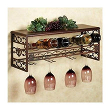 Portabicchieri da Vino, Bellissimo Piatto in Ferro sul Piano di Lavoro, Elegante portabottiglie Europeo in Ferro battuto a Parete, a Parete