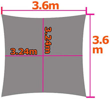LanXin 2X4m 98% UV Blocca Schermo di Sun Sail Partito tendalino Parasole baldacchino for Outdoor Patio Giardino Piscina Balcone Piazza Verde Chiaro - 3.6x3.6M (Dimensioni Personalizzabili)