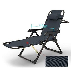 Hfyg Lettino Prendisole Zero Sdraio,Estate Lounge Chair Piega Famiglia Sedia Reclining Ufficio Letto Nap Sedia Pigro Schienale Chaise Longue (Color : Comfort Version)