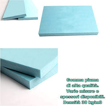 mmasport Gomma Piuma per Imbottitura Schiuma espansa per Cuscini divani sedie Pallet da Giardino Protezione imballaggio modellismo densità 30 kg/m3 (30x20x1 cm (x 2 Pezzi), Azzurro)