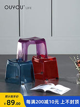 Impermeabile Non-scivolare Sgabello A Gradini Sgabello Per Il Cambio Delle Scarpe,Sgabelli Doccia Acrilico Trasparente,Addensare Schiena Nuda Sedia Sgabello Per Il Bagno-Rosso 25x38x30cm(10x15x12inch)
