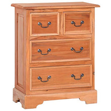 vidaXL Cassettiera in Legno Massello di Mogano
