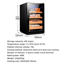 4 Strati Cigar Humidor Cabinet Touch Panel Cooler Refrigerazione Dual-Core Può Contenere Fino A 400 Sigari,Illuminazione Interna A Led, Controllo Intelligente,Silenziamento E Risparmio Energetico,A