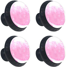 fiore di ciliegio Pomelli per Porta Set di 4 Pomelli per Mobili Manopole per Cassetti Cucina Armadio Vetro