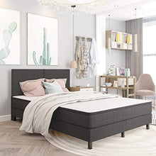 SKM Letto a Molle Grigio Scuro in Tessuto 180x200 cm (79.95kg)