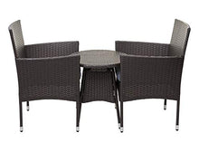 Mendler Salottino polyrattan HWC-G27 tavolino con 2X poltrone Grigio Cuscini Grigi