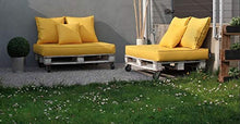 CAB BAVARO Lime Set Cuscino Seduta 82x122 h.11 cm + Due Cuscini Schienale 60x60 cm. + Cuscino Schienale 45x45 cm. Rivestimento in Ecopelle PVC