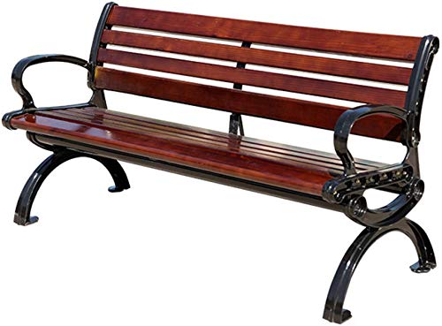 YZ-YUAN Panca da Giardino Mobili da Esterno Panca da Giardino per Esterni panchine da terrazza, panchina da Parco con doghe in Legno massello anticorrosivo, Sedile da Balcone per Il Tempo Libero con