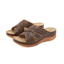 AFANG Sandali Zeppa Donna Casual Punta Tonda Piattaforma, Caviglia Comfort Estivo Scarpe Passeggio Antiscivolo, Tacco Cava Comfort Antiscivolo Moda Sandali,C,37