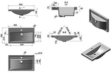 emotion Badmöbel Mars 600 Slimline Anthrazit seidenglanz Mobili da Bagno, MDF, Antracite, 60.00 x 36.00 x 52.00 cm, 2 unità