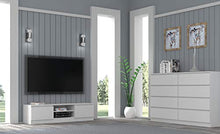BIM Furniture Maya M8 - Cassettiera con 8 cassetti, 140 cm, colore: Bianco