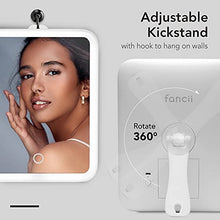 Fancii Specchio per Trucco Ricaricabile con Luce LED, Ingranditore 10x /1x e 3 Modalità di Illuminazione - Portatile, Dimmerabile, Specchio Cosmetico Illuminato da Viaggio (Aura Go 2)