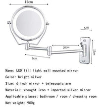 aipipl Specchio per Il Trucco Specchi per la rasatura Specchio per Il Trucco a Parete, Specchio per Il Trucco Specchio per Il Bagno con Montaggio a Parete a LED Specchio a Parete con ingrandimento