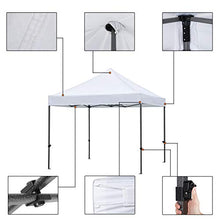 Yaheetech Gazebo 3x3 M Pieghevole Giardino Impermeabile Tendone da Sole Ombreggiante Terrazzo Esterno Bianco Richiudibile in Acciaio Robusto Telescopico da 227 a 245 cm Eventi Feste con Borsa a Ruote