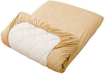 EMOOR - Lenzuolo con angoli in cotone 100% per materasso futon spesso (beige), dimensioni standard giapponesi (139,7 x 208,3 x 20,3 cm), prodotto in Giappone