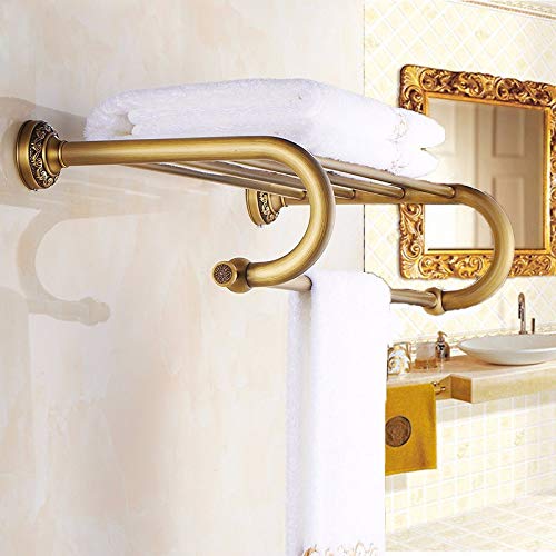 MBYW Portasciugamani Moderno Portasciugamani Elegante per Il Portasciugamani Antico Interamente in Rame, portasciugamani Europeo da Bagno, portacenere Americano, Pendente in Metallo scolpito
