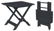 Spetebo Tavolo pieghevole Tevere, 80 x 72 x 70 cm, ideale come tavolino da giardino o da campeggio, colore: antracite