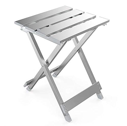 WYB Sgabello Pieghevole Sgabello da Campeggio all'aperto in Lega di Alluminio, utilizzato in Bagno, Cucina, Ufficio, Giardino, Stabile, Resistente e Bella