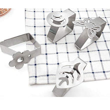 DOITOOL 4Pcs Tovaglia Clip Decorativo in Acciaio Inox Addensare Foglia Farfalla A Forma di Fiore Tovaglia del Morsetto del Supporto della Copertura di Tabella Morsetti per La Primavera