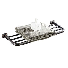 KUNGYO Nero Portasciugamano Nera da Parete - Portasciugamano da Parete Bagno Adesivo Porta Salviette per Il Bagno Lavabo Bagno Cucina