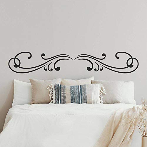 T-MK393 - Adesivi per testiera del letto, 23 x 140 cm, colore: Nero