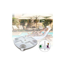 Fanville - Tavolo da ombrellone per bevande e snack, ideale per giardino, mare o piscina