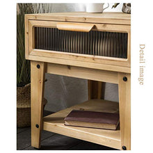 Comodino,Tavolino Laterale Supporto Notturno in Legno Massello Quadrato, Stoccaggio Multifunzione Comodino da Letto Comodino da Letto Comodino Cabinet Americano Stile Paese per La Casa
