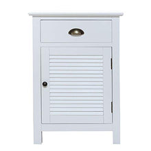 Grafelstein Hamptons - Comodino con lamelle, colore: Bianco