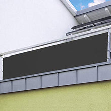 Froadp 75x600cm Tessuto per Balcone con Occhielli e Cordino Parabrezza Opaco Rivestimento Impermeabile per Recinzione da Giardino Schermi Divisori e Protettivi per Balconi(Antracite)