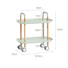 Quattro Ruote portatile strumento di archiviazione Carrello Mensola da cucina in plastica ABS mobile flessibile capacità grande cucina sala da pranzo soggiorno mensola verde erba 2 colori 57.5X37X59cm