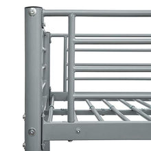 BIGTO - Struttura per letto a castello con struttura in metallo, per camera da letto, colore: grigio, 90 x 200 cm