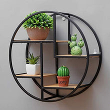 &ripiano di stoccaggio Parete Ferro Scaffale, rotonda galleggiante Mensola bagagli supporto della cremagliera Dispensa Soggiorno Camera da letto Cucina Scaffale di finitura
