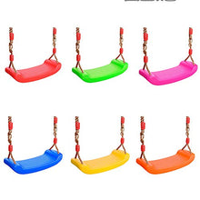 HULG Altalena in Plastica per Bambini da Gioco da Giardino con Corda Regolabile (Rosa)