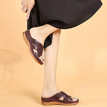 Sandali Donna Sandali Zeppa Scarpe Passeggio Spiaggia, Sandali Donna Sexy Tacco Zeppa Sandali Punta Aperta Retro, Moda Comode Morbido Antiscivolo Ciabatte Casa Infradito,C,41