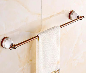 Portasciugamani da bagno a parete semplice portasciugamani singolo in oro rosa 63 * 9 cm