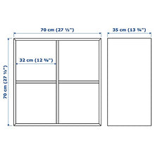 Armadio EKET con 4 scomparti 70x35x70 cm grigio-turchese