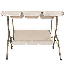 vap26 2 pz/set Patio Swing Canopy Copertura Set, Impermeabile Sunproof Canopy Patio Swing Top Cover+Seat Cover Per 3 Posti Solido