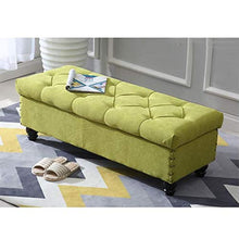 LXESWM Pouf Panca Ottomana Stoccaggio Ottomano con Flipping Coperchio Scarpe Banco Poggiapiedi Pieghevole Bagagli Petto di Archiviazione Pouffe Storage Box Bed Fine Sgabello Divano Sgabello