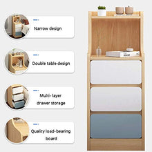 Yxxc Lampada da Terra Regolabile Tavolino da caffè Comodino Ultra-Stretto Camera da Letto Moderna Semplice Mini ripiano Piccolo Comodino Semplice Armadio p