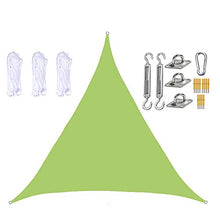 Giardino Parasole Sail, Triangolo Vela Ombra con Heavy Duty Kit, 3 Fissaggio Corde, Impermeabile, Anti-UV, Esterni Tende da Sole Vela Canopy Tenda del Patio Balcone,Verde,2.4 x 2.4 x 2.4m