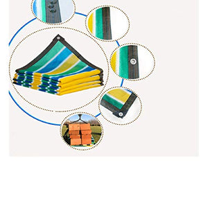 xiaoshuidi123 Panno Ombreggiante Tasso di Ombreggiatura del 85% Isolamento, Rete Solare in PE per Piante Verdi, Usato per Posto Auto Coperto/Impianto di Cantiere, Barre dei Colori (4×5m/13×16ft,A)