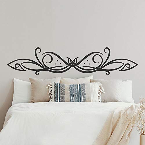 T-MK443 - Adesivi per testiera del letto, 30 x 140 cm, colore: Nero