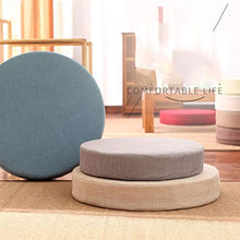 GGoty, cuscino rotondo Futon Tatami per sedia da interni ed esterni, cuscino per sedia da pranzo con finestra a baia e futon, in pietra, colore arancione, 40 x 40 x 10 cm