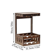 Cremagliera Del Vino Freestanding 6 Bottiglia 6 Tazze Bambù Controsoffitto Vino Cremagliera Di Vetro Cucina Soggiorno Cantina Sala Da Pranzo Decorazione Della Casa Cremagliera Del Bicchiere Di Vino