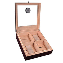 WY-YAN Creativo humidor Cedro Spagnolo Legno Vetro Trasparente Top Mostra armadi Scatola di immagazzinaggio